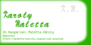 karoly maletta business card